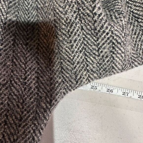 Vintage 90s Mackintosh Womens Chevron Wool Double Breasted Blazer Gray‎ Medium - Picture 9 of 11